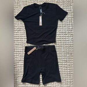 SOLD Skims ribbed black lounge set